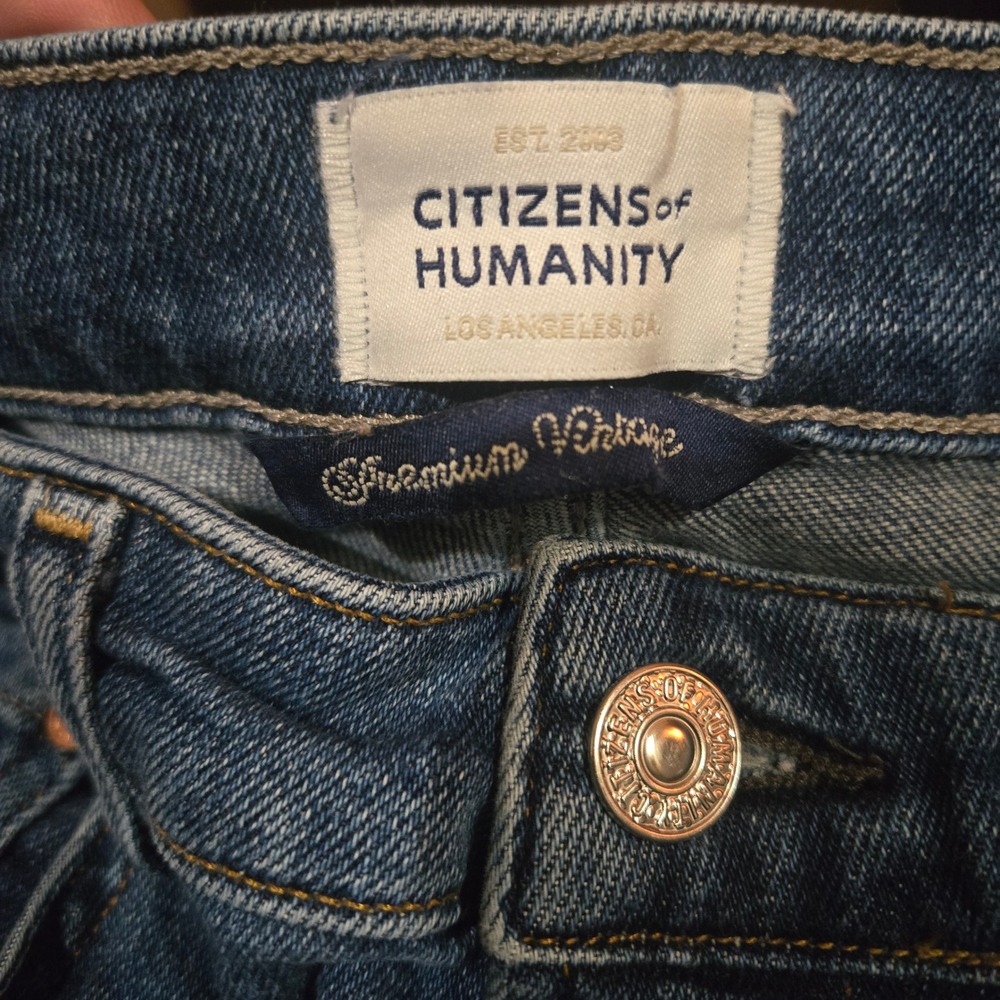 Citizens of Humanity Zurie High Rise Straight Leg Jeans Blue 2170-1549 Size 27 - Picture 8 of 8